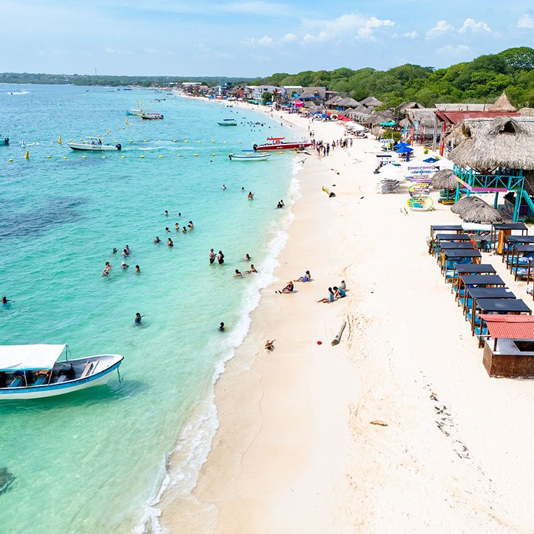 Playa blanca y playa tranquila